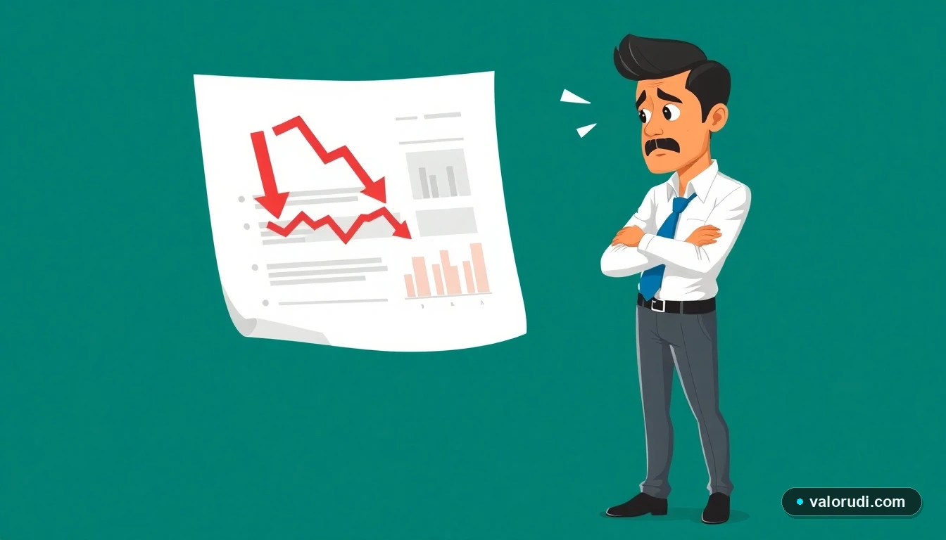 Error al calcular el valor UDI en crédito Infonavit, ilustración de contador preocupado por la inflación en México