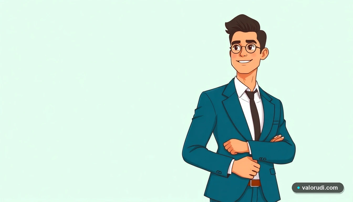 Asesor financiero mexicano en ilustración vectorial 2D color teal explicando calculadora UDI a pesos Infonavit 2026