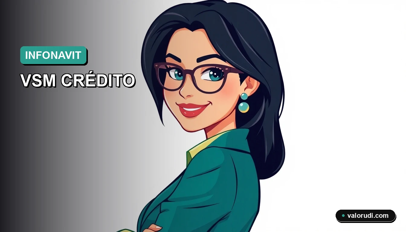 Vector plano premium de asesora financiera mexicana sonriente para blog de Infonavit 2026