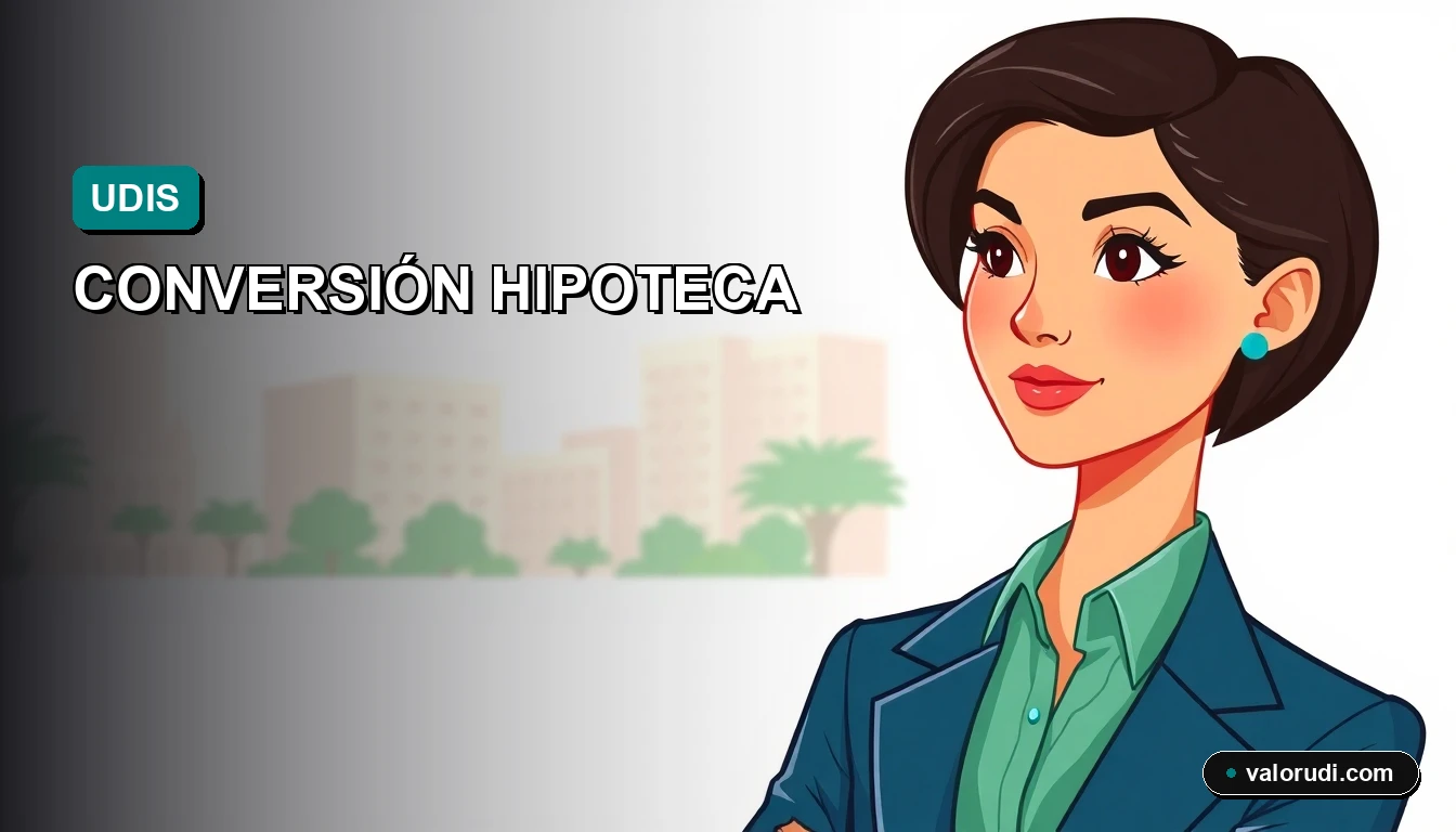 Ilustración Corporativa Memphis de conversión hipotecaria UDI a pesos Infonavit banco 2026 requisitos