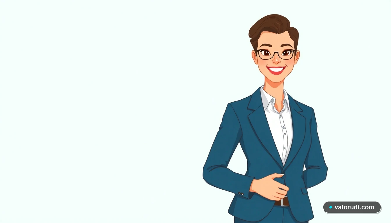 Asesora financiera en traje color teal analizando conversión de hipoteca UDI a pesos, fondo con gráfica abstracta