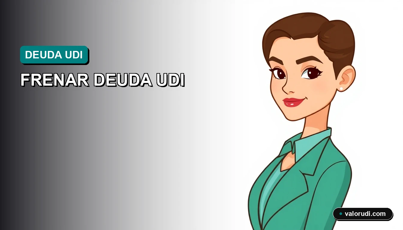 Ilustración vectorial corporativa en estilo Memphis de un asesor financiero profesional. Fondo minimalista con gráficos abstractos de tendencias económicas en tonos teal y menta, representando estrategias para el control de deudas indexadas por UDI en México.