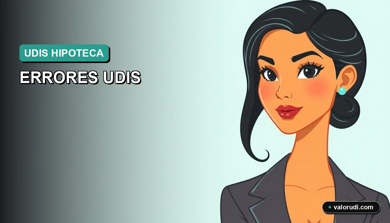 Ilustración 2D de un experto financiero mexicano en tonos teal y menta, asesorando sobre errores clave al convertir UDIS a pesos en hipotecas.