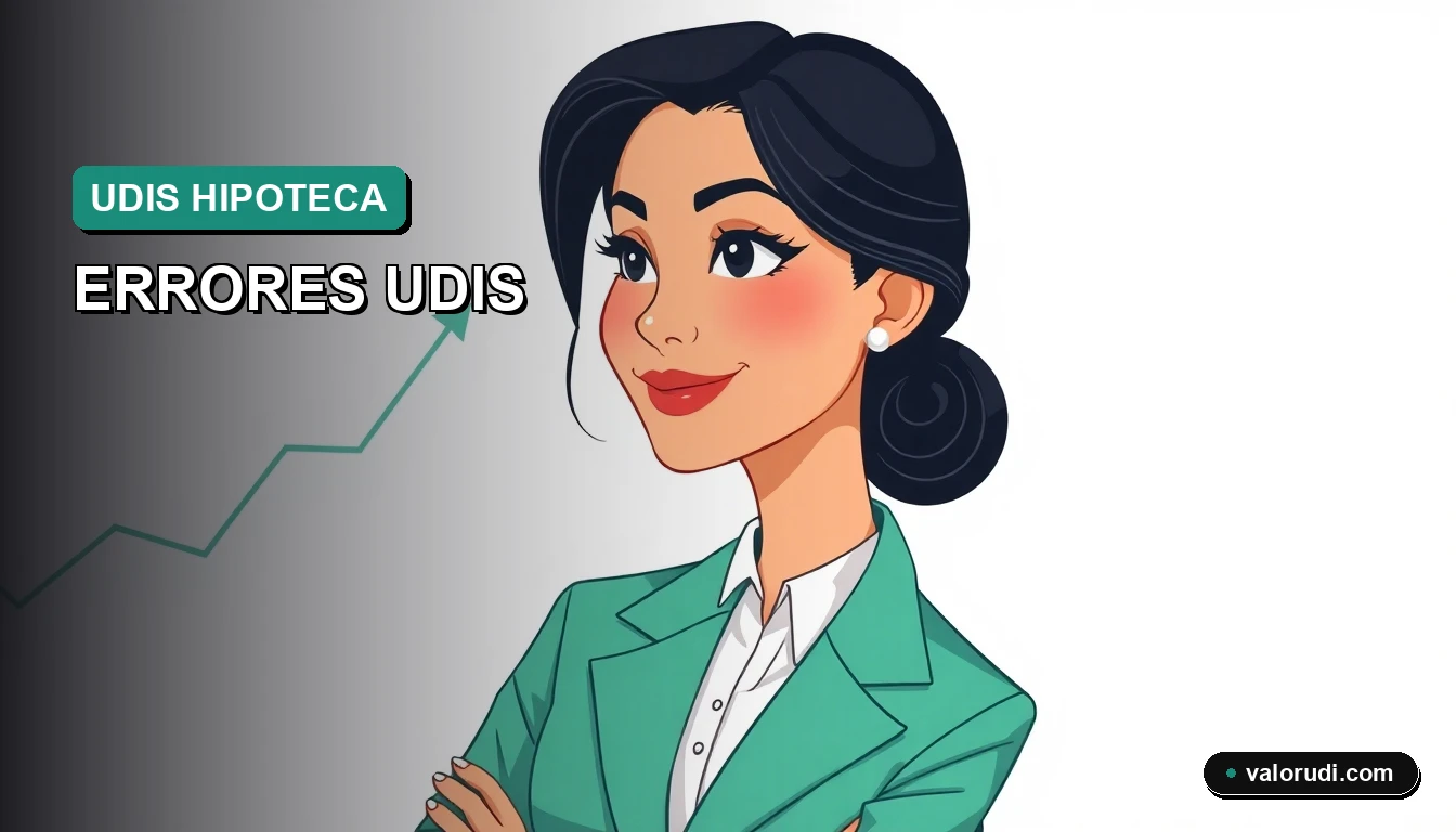 Asesora financiera mexicana con tabla de inflación y gráfica de UDIS en teal y menta