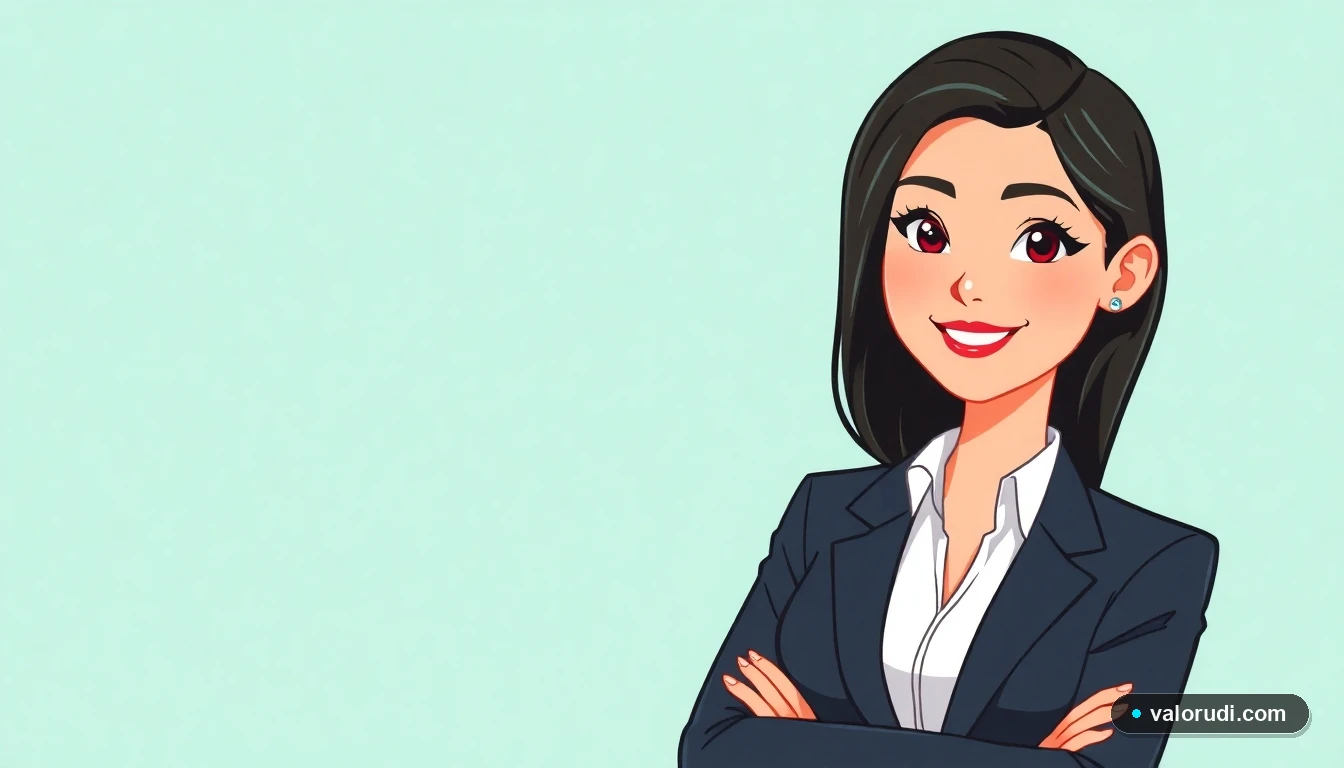 Mujer asesora financiera sonriendo, ilustración vectorial moderna sobre fondo teal y menta para artículo de Infonavit 2026.