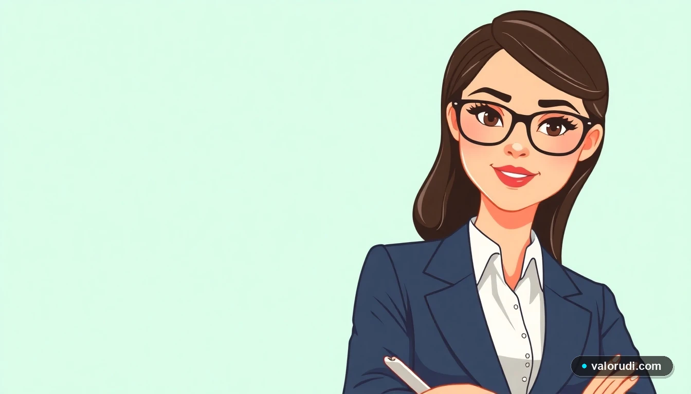 Ilustración de una contadora analizando la plantilla de cálculo UDI Excel para Infonavit en México.